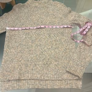 Aeropostale sz XS Sweater Tan Knit High Neck Long Sleeve Soft Cozy Cute EUC